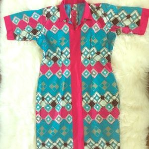 NWOT Ankara African midi dress